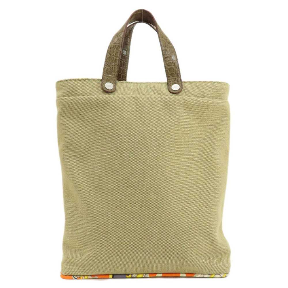 Hermes HERMES Petite Ash Tote Handbag Cotton/Silk… - image 2