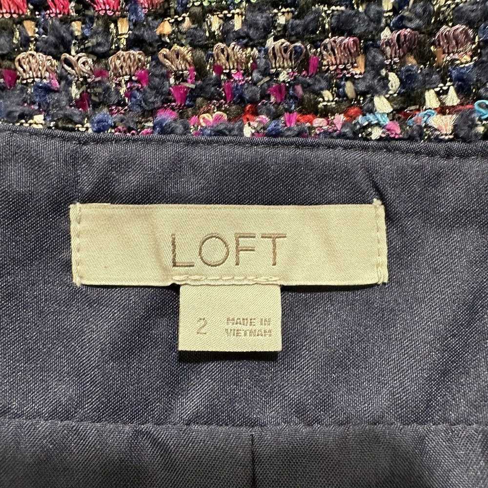 Loft LOFT 2 Shimmer Textured Shift Skirt Colorful… - image 8