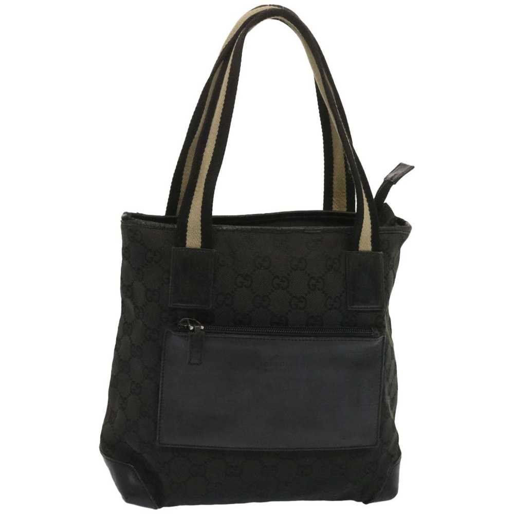 Gucci GUCCI Sherry Line GG Canvas Hand Bag Black … - image 1