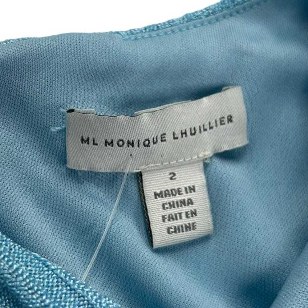 ML Monique Lhuillier Metallic Blue Crossover Cuto… - image 4