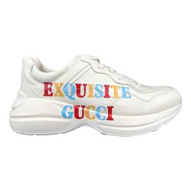 Gucci Rhyton leather low trainers - image 1