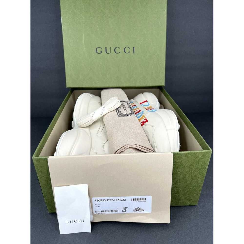 Gucci Rhyton leather low trainers - image 2