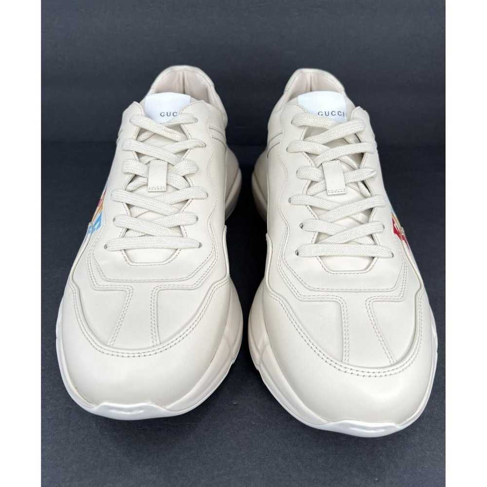 Gucci Rhyton leather low trainers - image 4