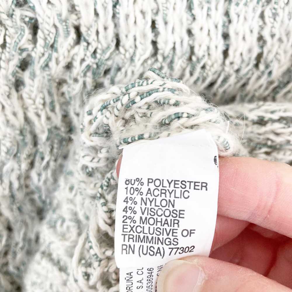 Zara Zara Knit Open Knit V Neck Sweater Sz M - image 5