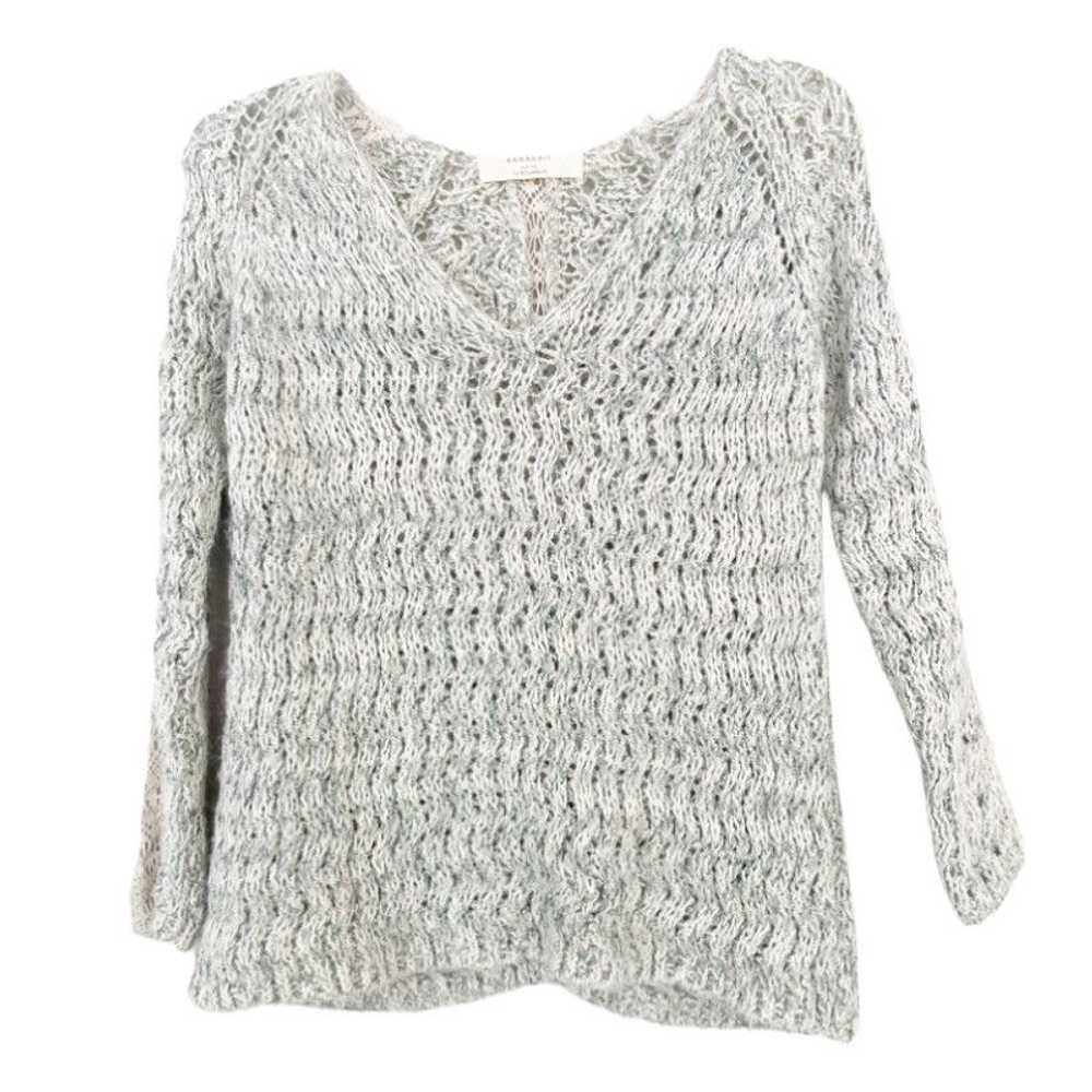 Zara Zara Knit Open Knit V Neck Sweater Sz M - image 6