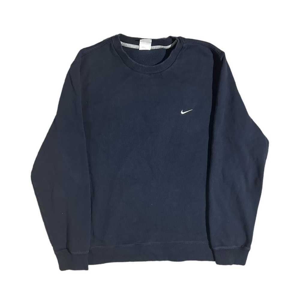 Nike Y2k Nike Swoosh Navy Blue Sweatshirt - image 1