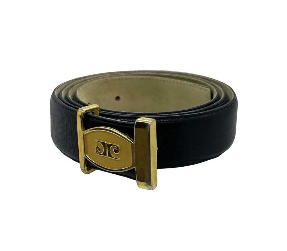 Pierre Cardin × Vintage Designer Belt Vintage Bla… - image 2