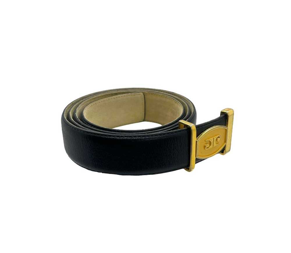 Pierre Cardin × Vintage Designer Belt Vintage Bla… - image 3