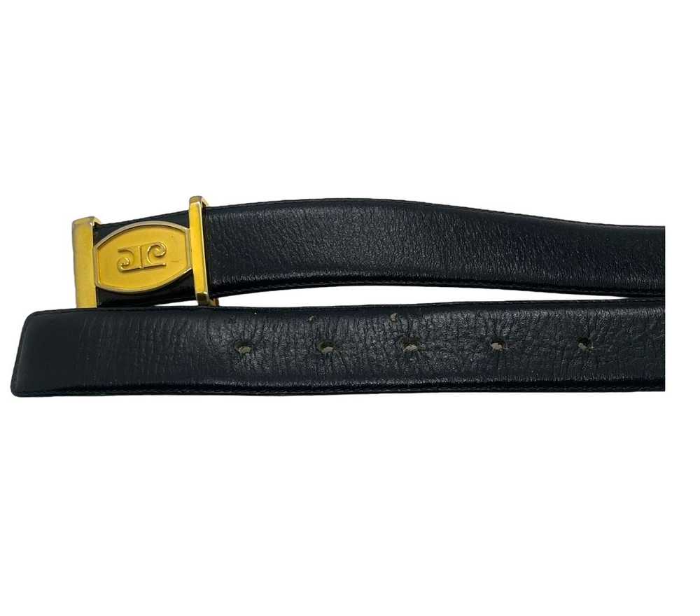 Pierre Cardin × Vintage Designer Belt Vintage Bla… - image 6