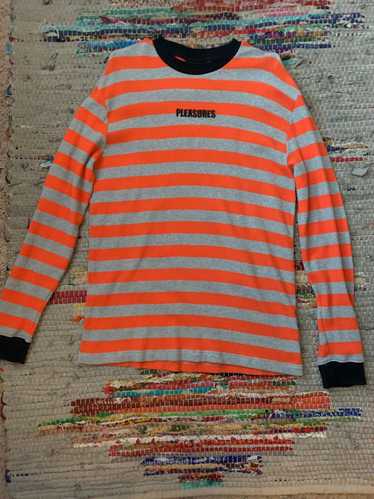 Pleasures × Streetwear Pleasures Striped Thermal … - image 1