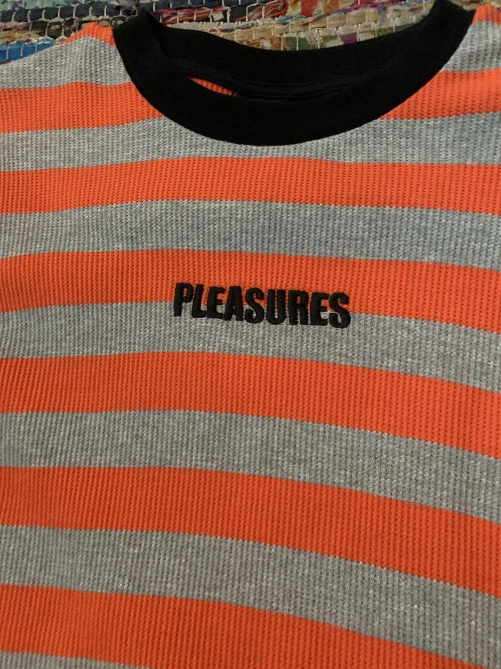 Pleasures × Streetwear Pleasures Striped Thermal … - image 2