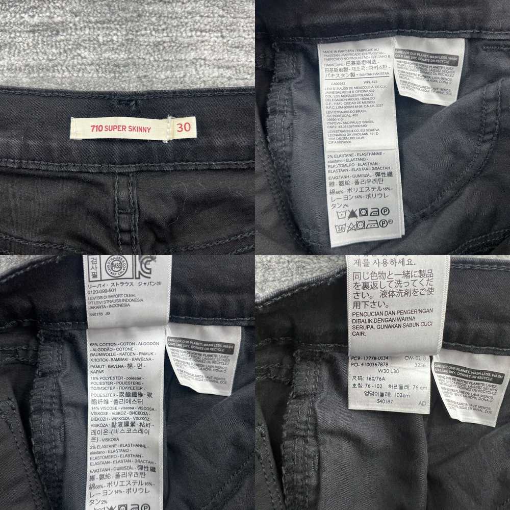 Levi's Levis 710 Jeans Size 30 W30 L30 Womens Sup… - image 4