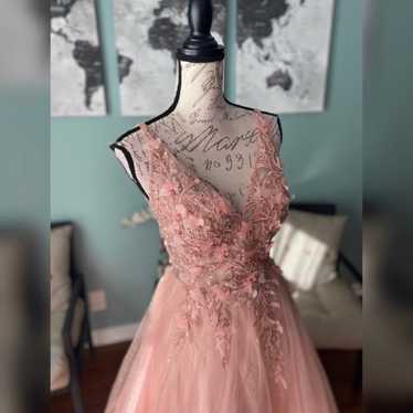 Blush tulle a line ballgown, prom dress or non tr… - image 1