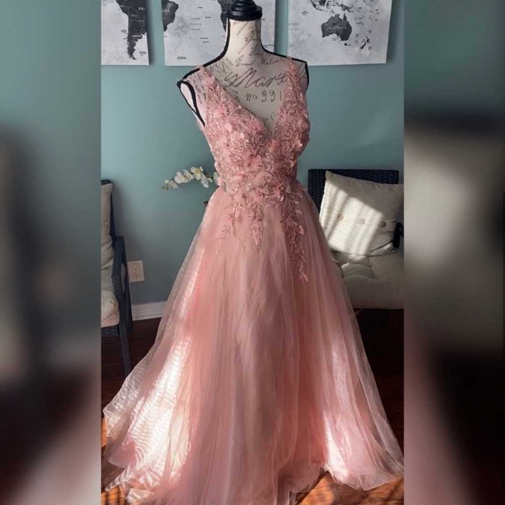 Blush tulle a line ballgown, prom dress or non tr… - image 2