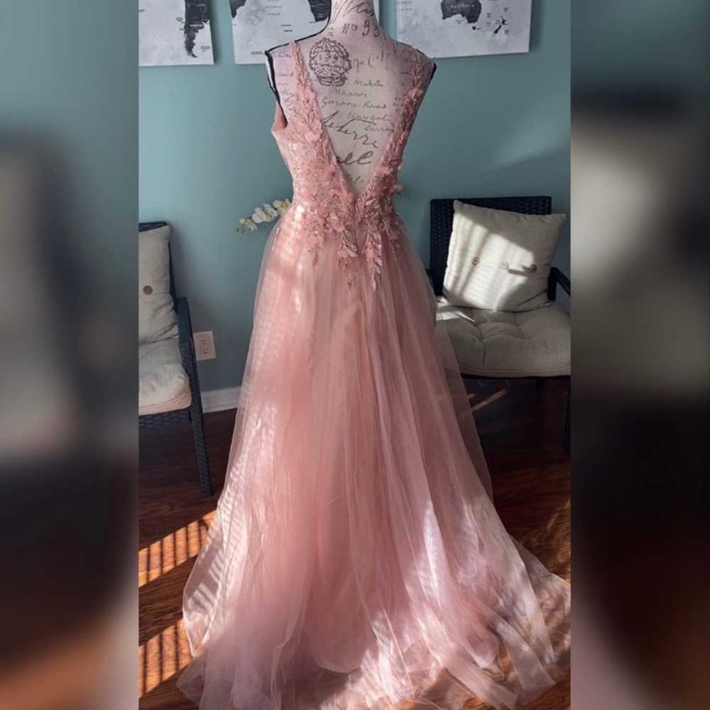 Blush tulle a line ballgown, prom dress or non tr… - image 3
