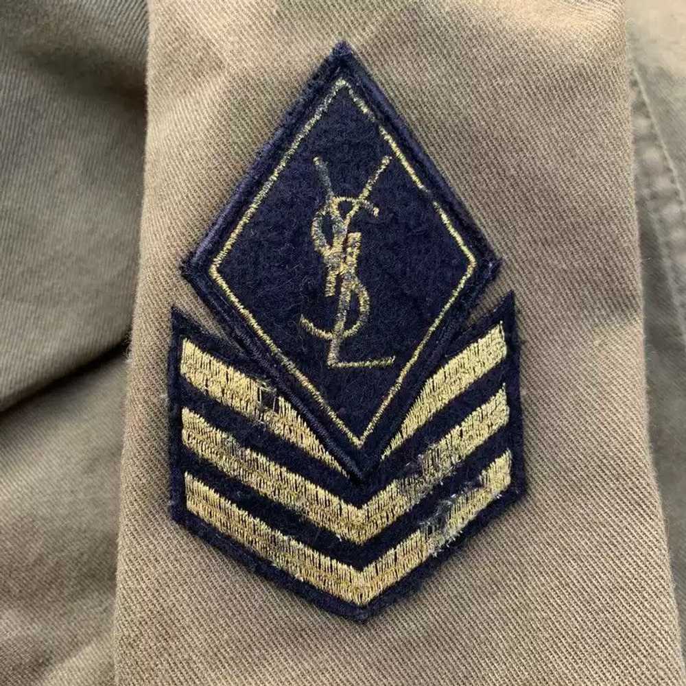 Saint Laurent Paris Saint Laurent navy badge army… - image 5