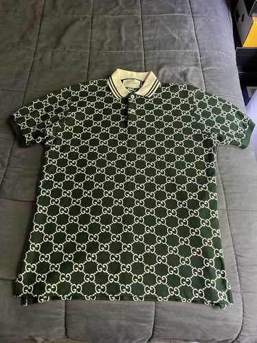 Gucci Gucci Green GG Monogram Polo Shirt