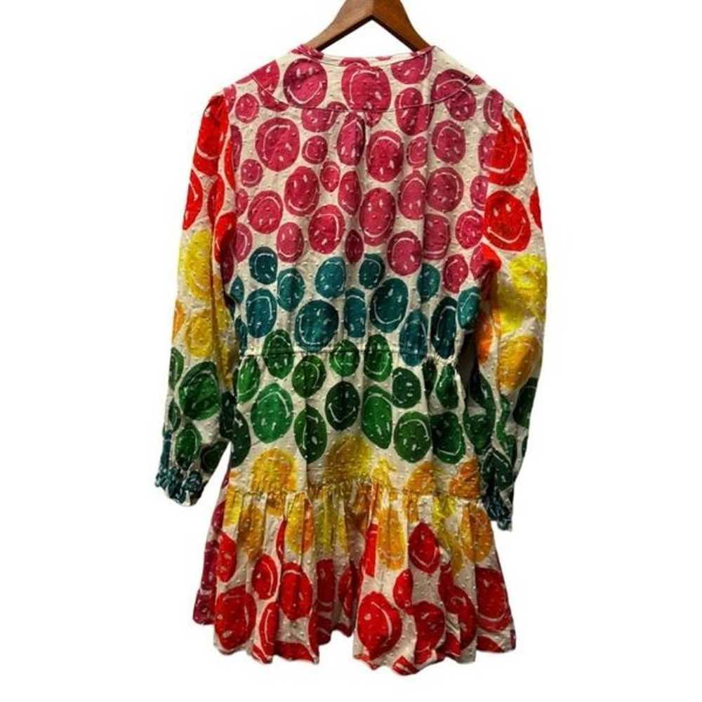 FARM Rio Size Medium Rainbow Smiley Mini Dress Ha… - image 7