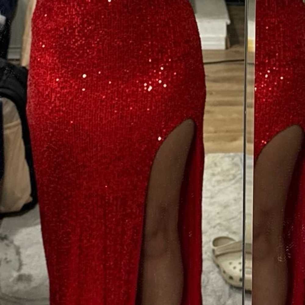 Red prom dress - image 3