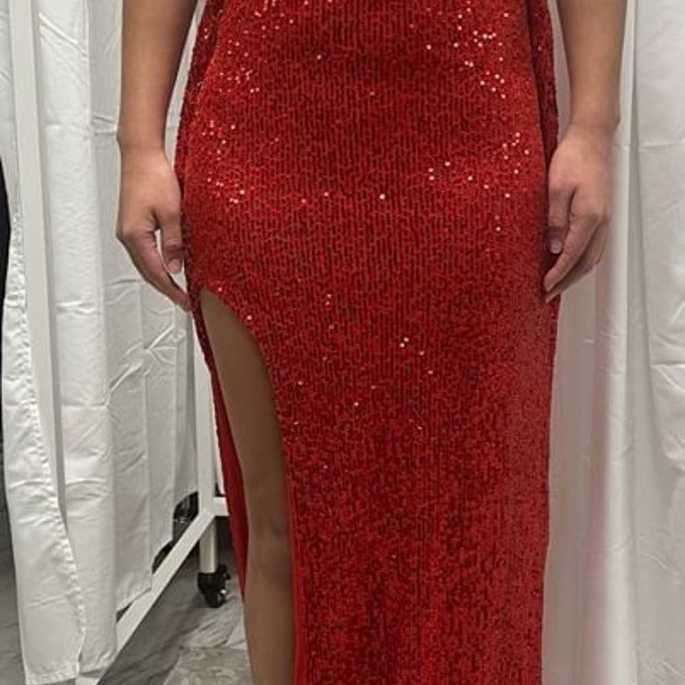 Red prom dress - image 4