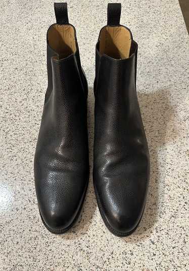 Taft Black Pebbled Leather Chelsea Boots