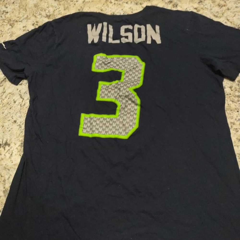 Seattle Seahawks Russell Wilson Tshirt Size Large - image 4