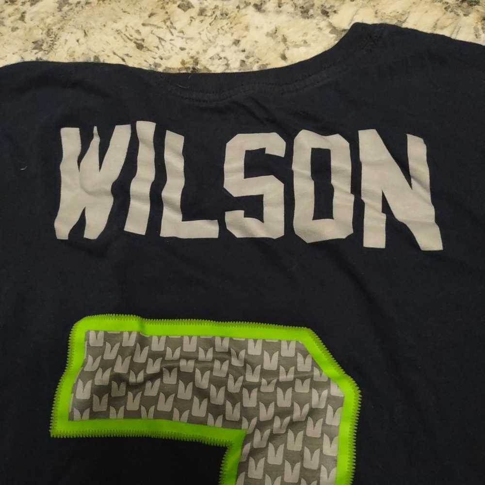 Seattle Seahawks Russell Wilson Tshirt Size Large - image 5