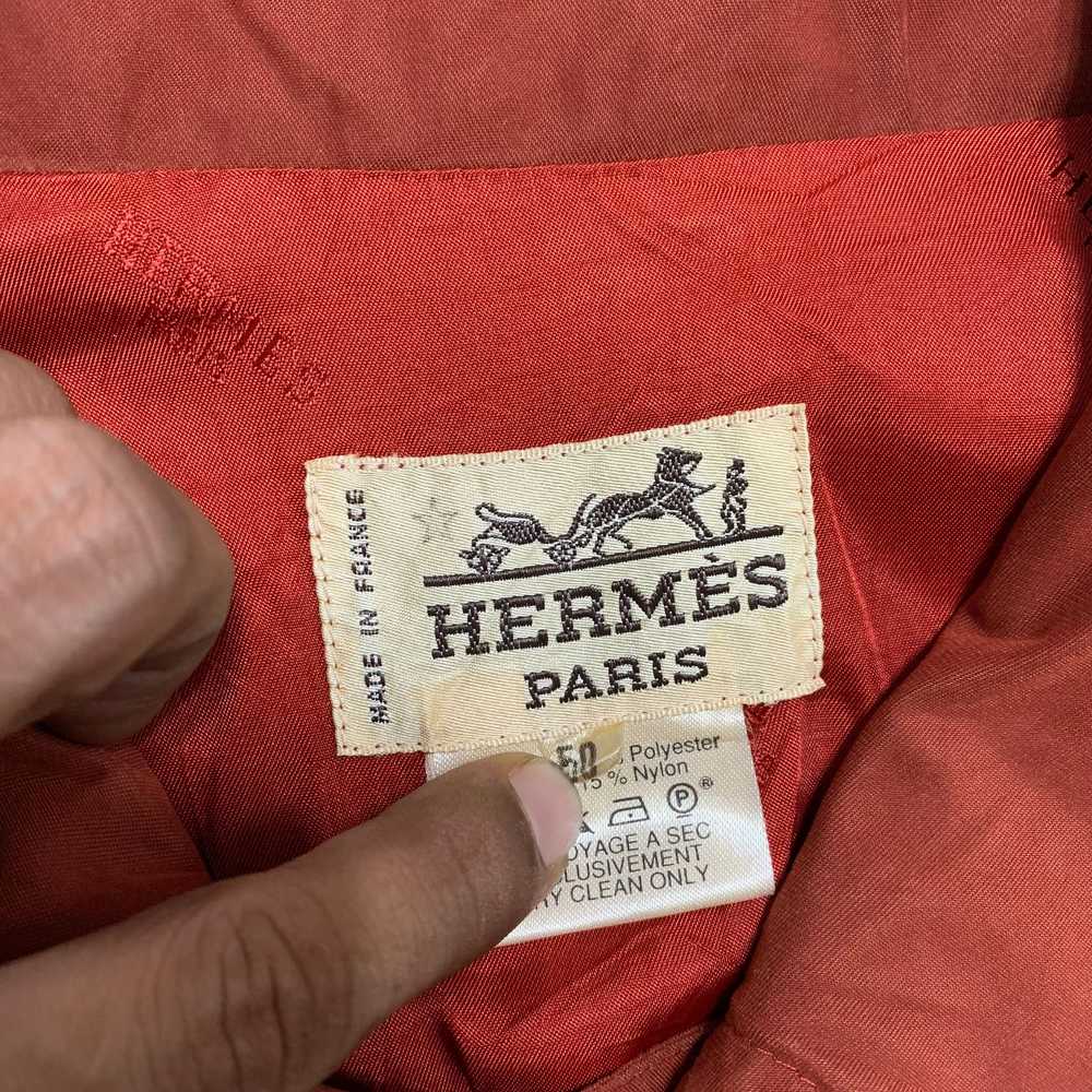 Hermes × Luxury Vintage 80s Hermes Overcoat - image 5
