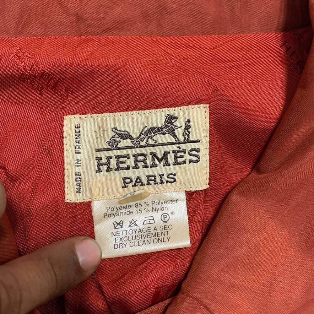 Hermes × Luxury Vintage 80s Hermes Overcoat - image 6