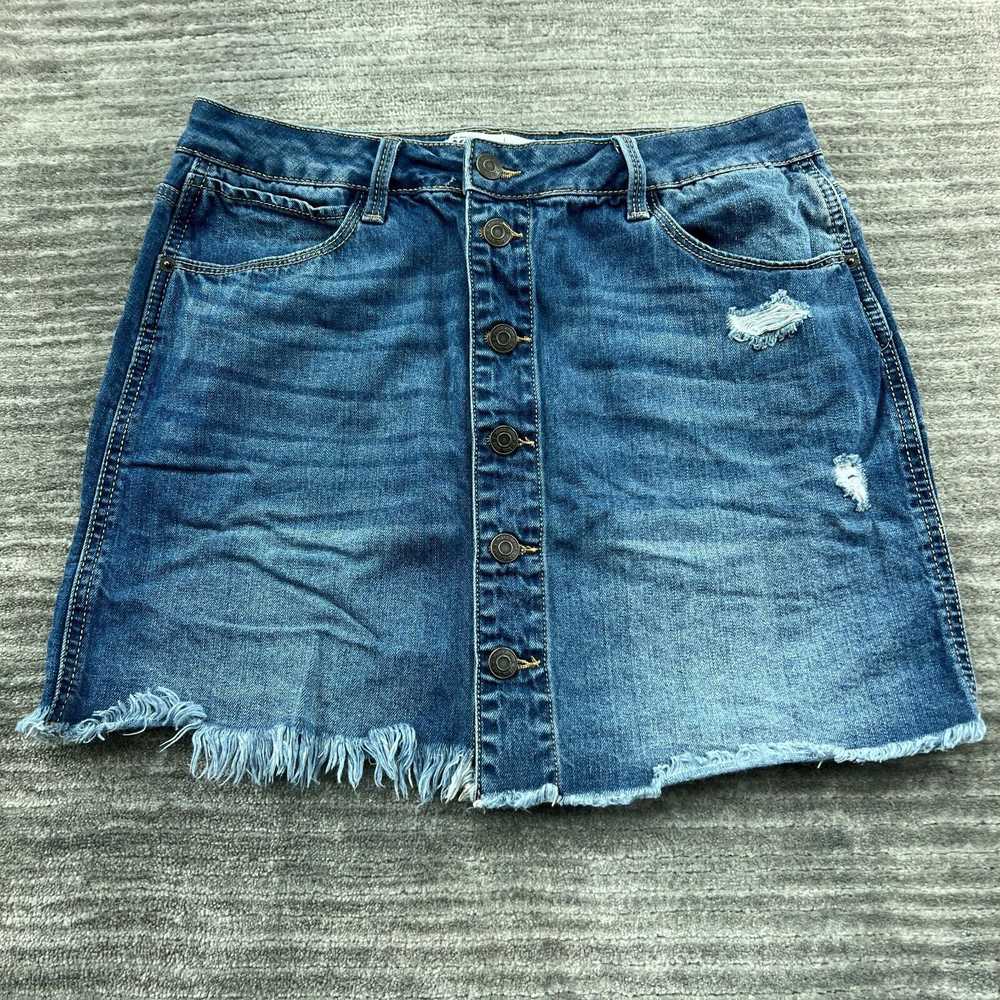 Vintage Mudd Jeans Skirt Size 11 Womens Cut Off B… - image 1
