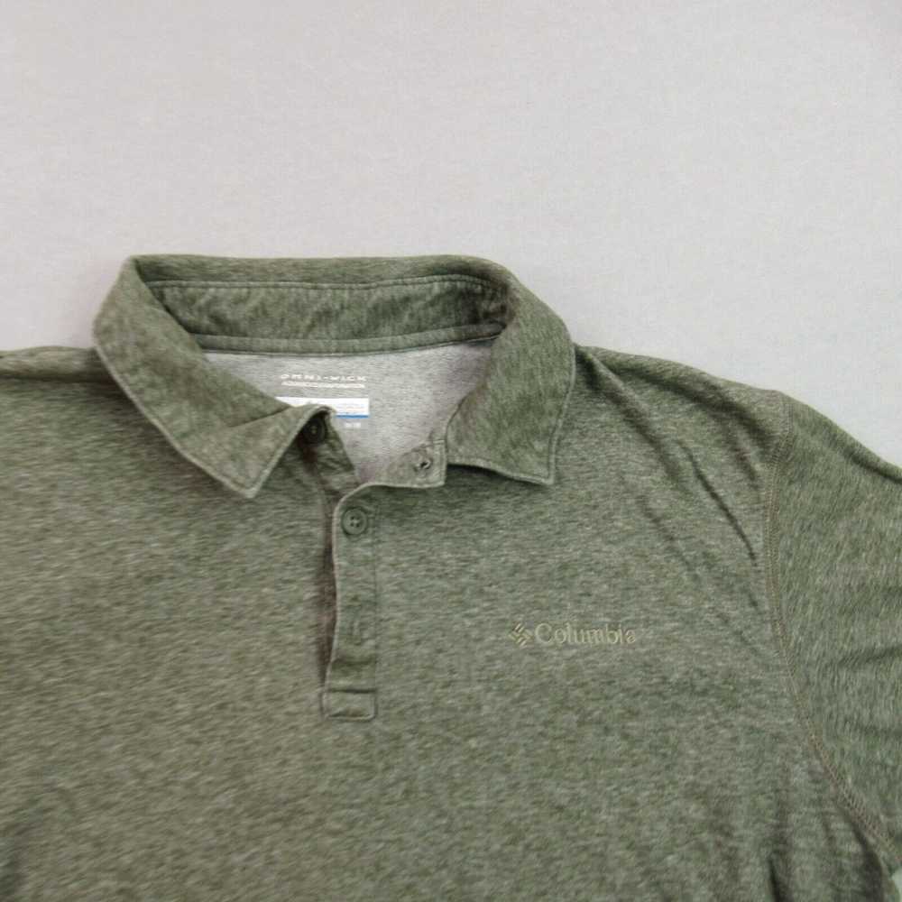 Vintage Columbia Shirt Mens Medium Green Short Sl… - image 2