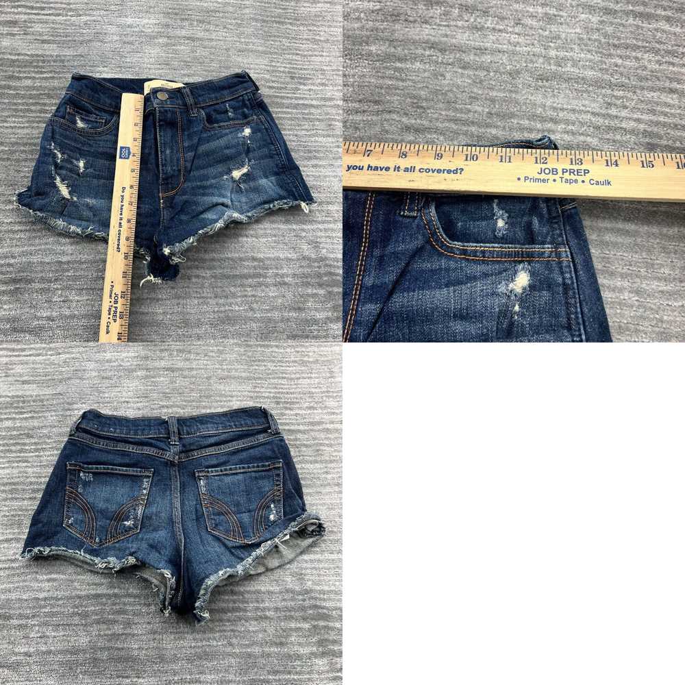 Vintage Hollister Jean Shorts Size 0 W24 Womens V… - image 4