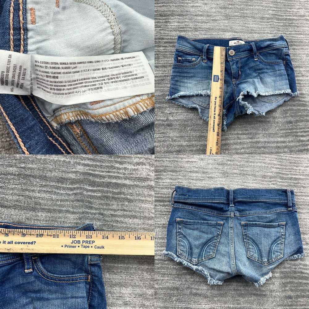 Vintage Hollister Jean Shorts Size 0 W24 Womens C… - image 4