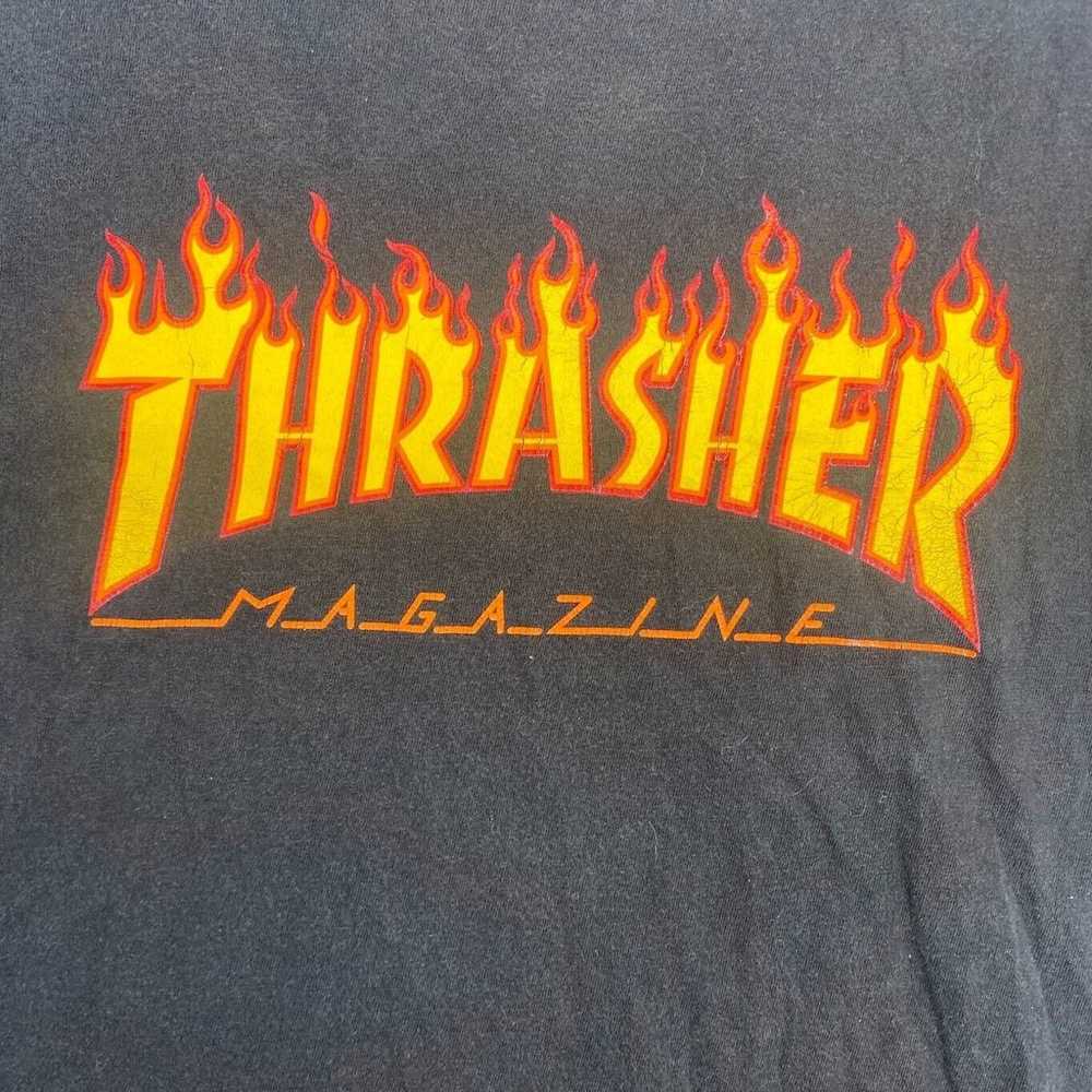 Thrasher Magazine Skateboarding Tee Thrifted Vint… - image 2