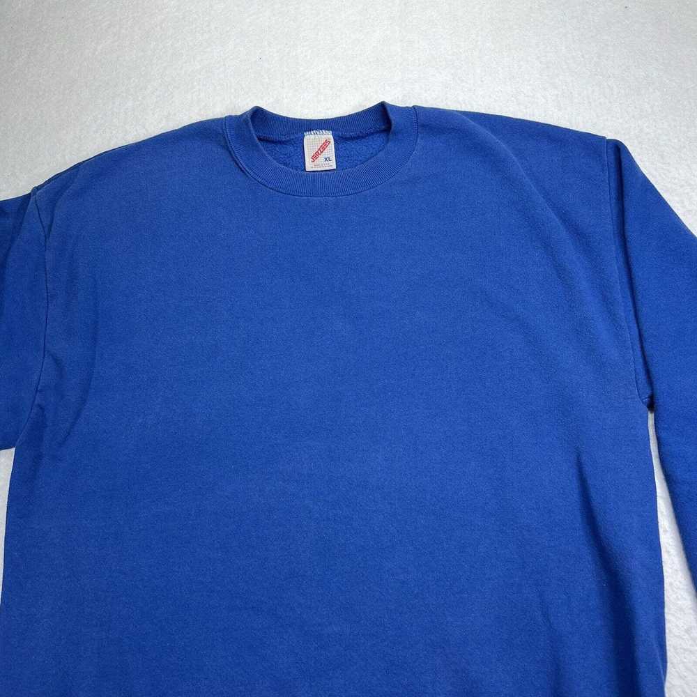 Jerzees Vintage Jerzees Fleece Sweatshirt Blue Pu… - image 2