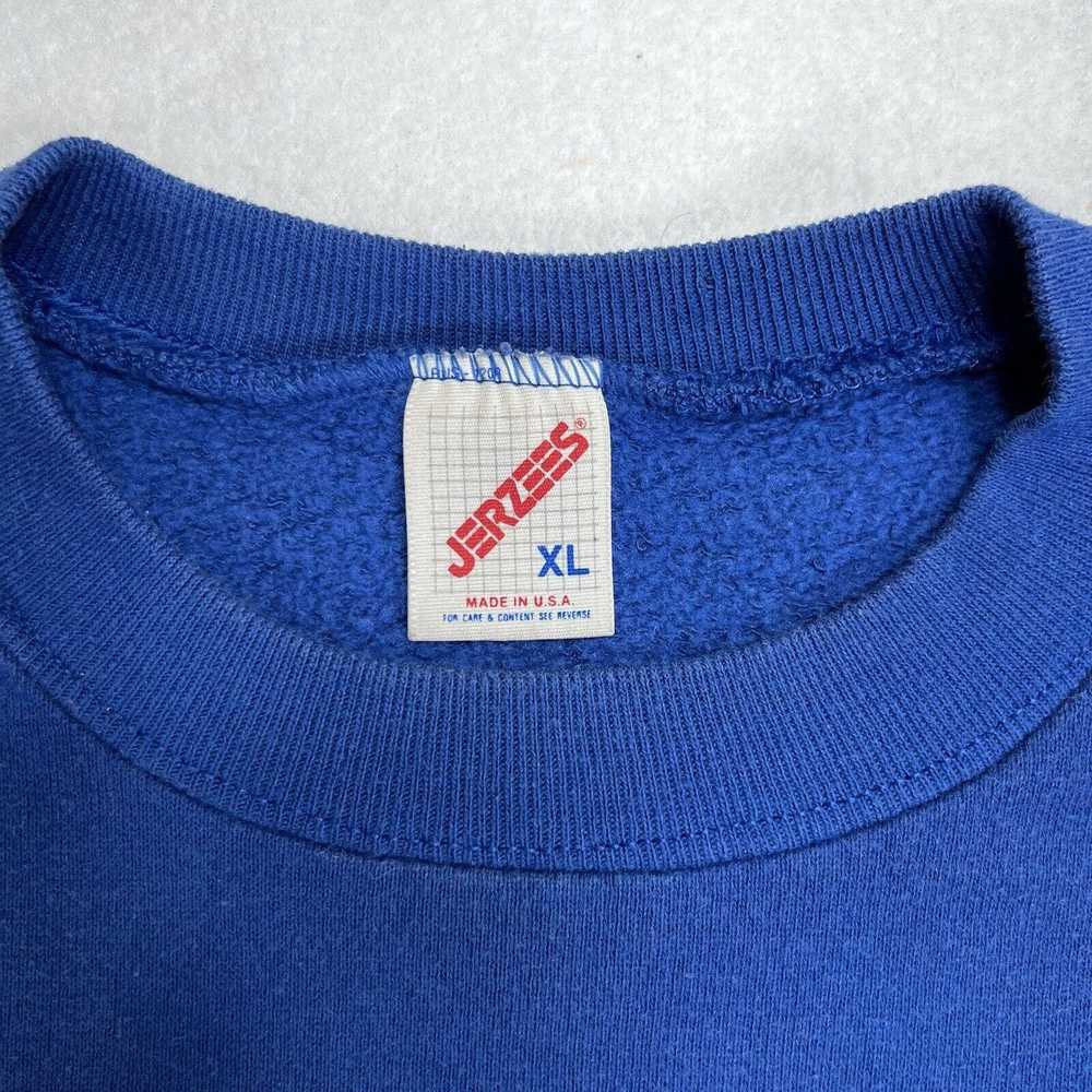 Jerzees Vintage Jerzees Fleece Sweatshirt Blue Pu… - image 3