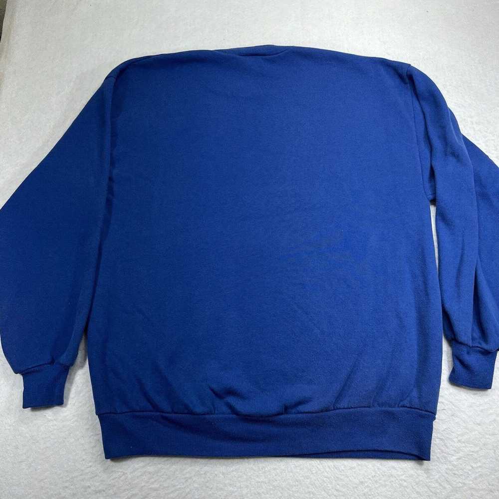 Jerzees Vintage Jerzees Fleece Sweatshirt Blue Pu… - image 7