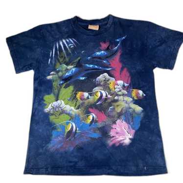 The Mountain Mens Shirt Sz L Blue Tie Dye Y2K Nat… - image 1