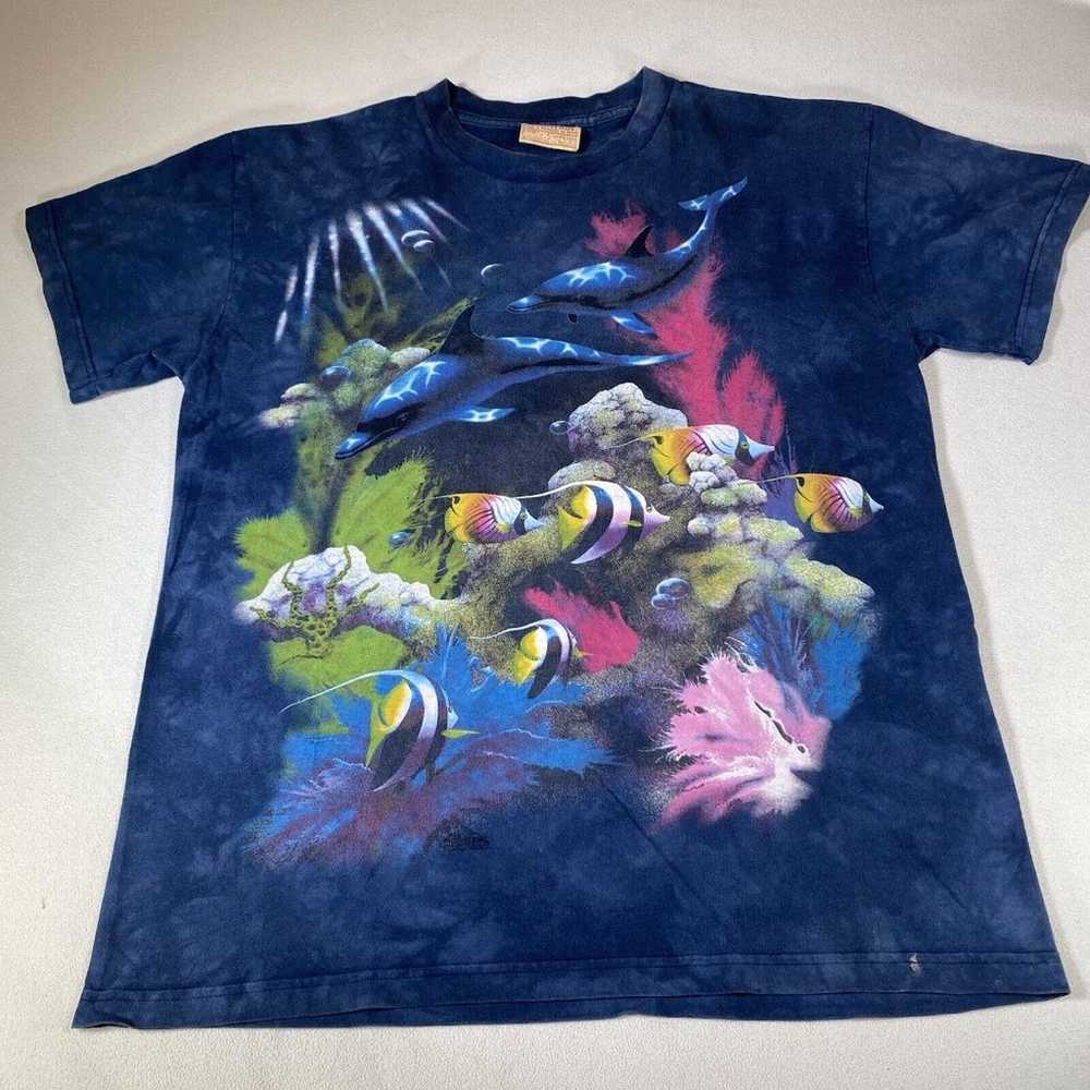 The Mountain Mens Shirt Sz L Blue Tie Dye Y2K Nat… - image 6