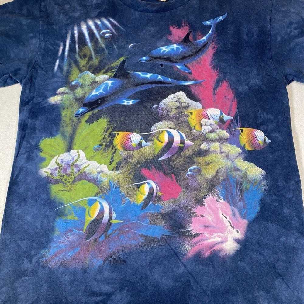 The Mountain Mens Shirt Sz L Blue Tie Dye Y2K Nat… - image 7