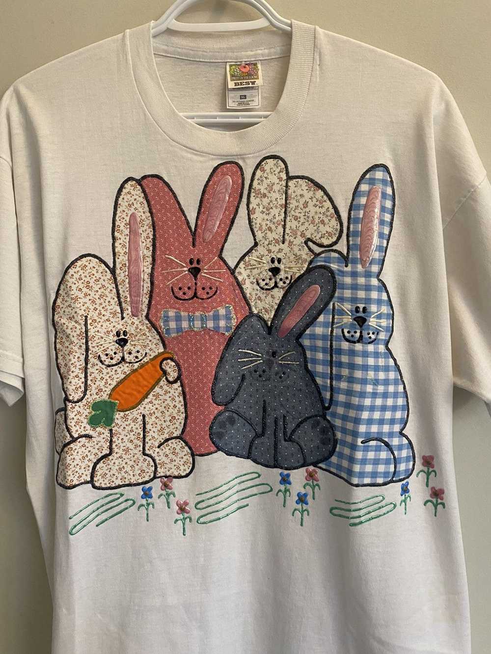 Vintage Vintage 90’s Bunny Easter Handmade Shirt - image 2