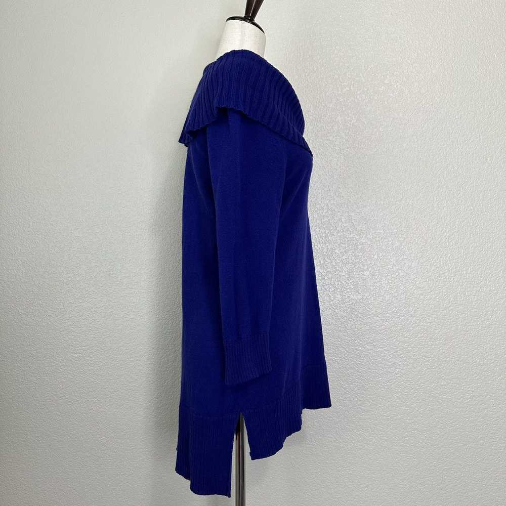 Chicos Chico’s Royal Blue Buttoned Boat Off Shoul… - image 6