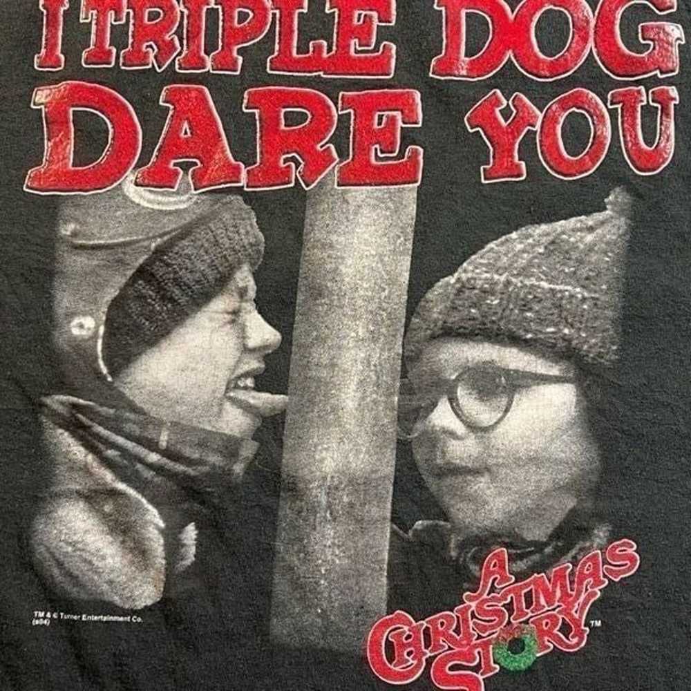 Vintage Y2K A Christmas Story Triple Dog Dare Tee - image 2
