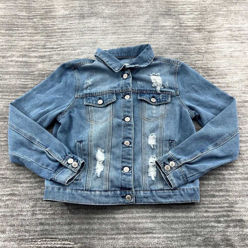 Rsq RSQ Jean Jacket Size M Youth Girls Button Poc… - image 1