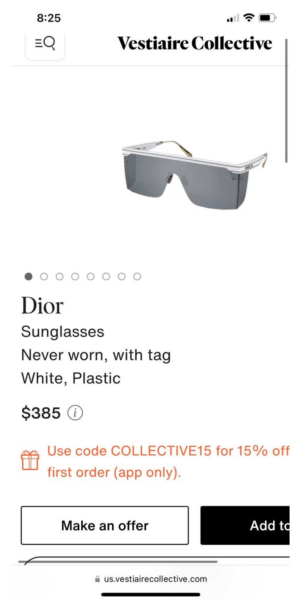 Dior Unisex White Christian Dior sunglasses ($385… - image 1