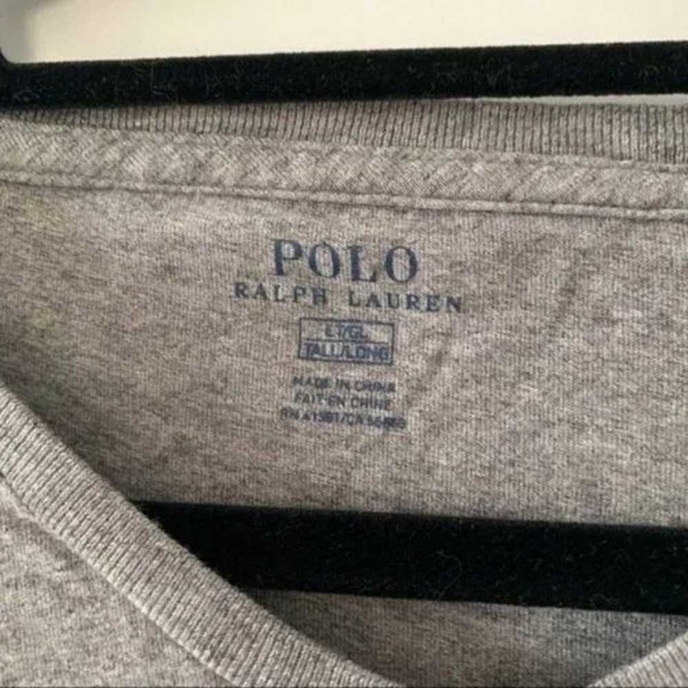 Ralph Lauren Men’s Polo Grey VNeck size L Tall - image 3