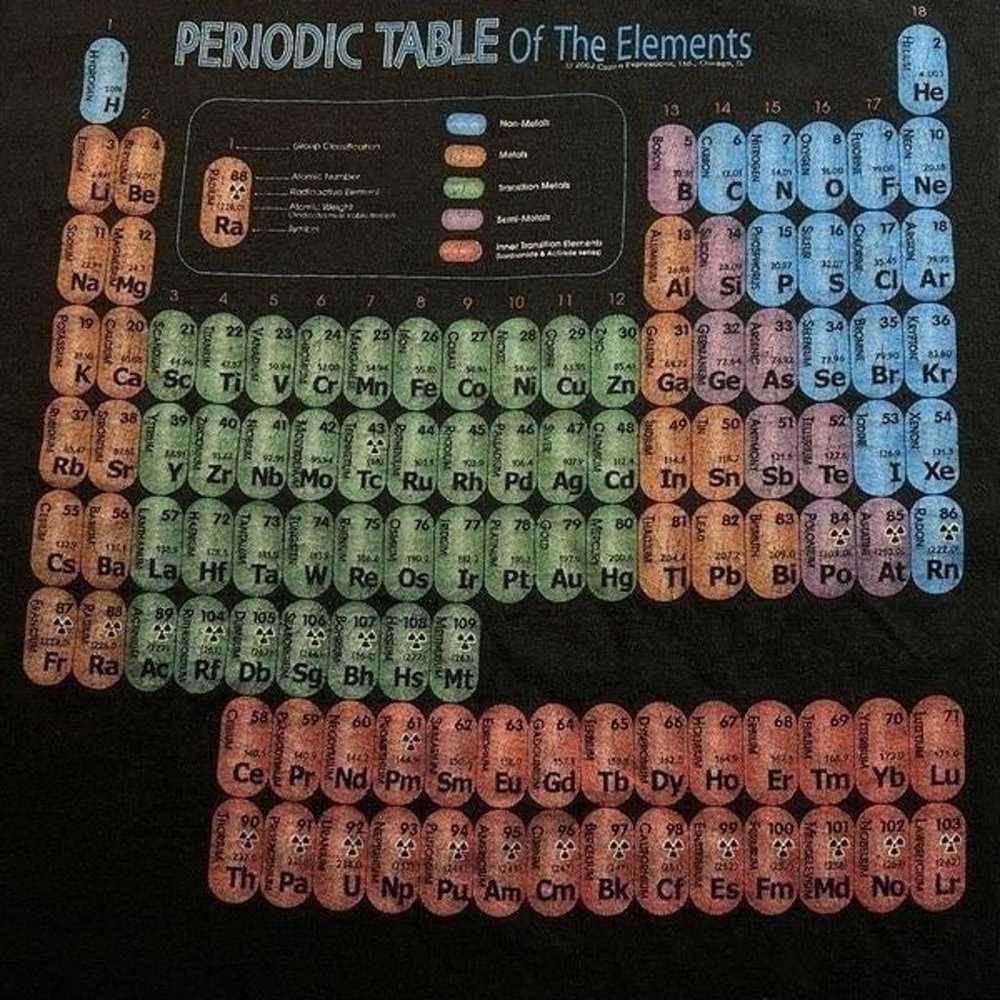 Vintage Y2K Periodic Table Of Elements Tee - image 2