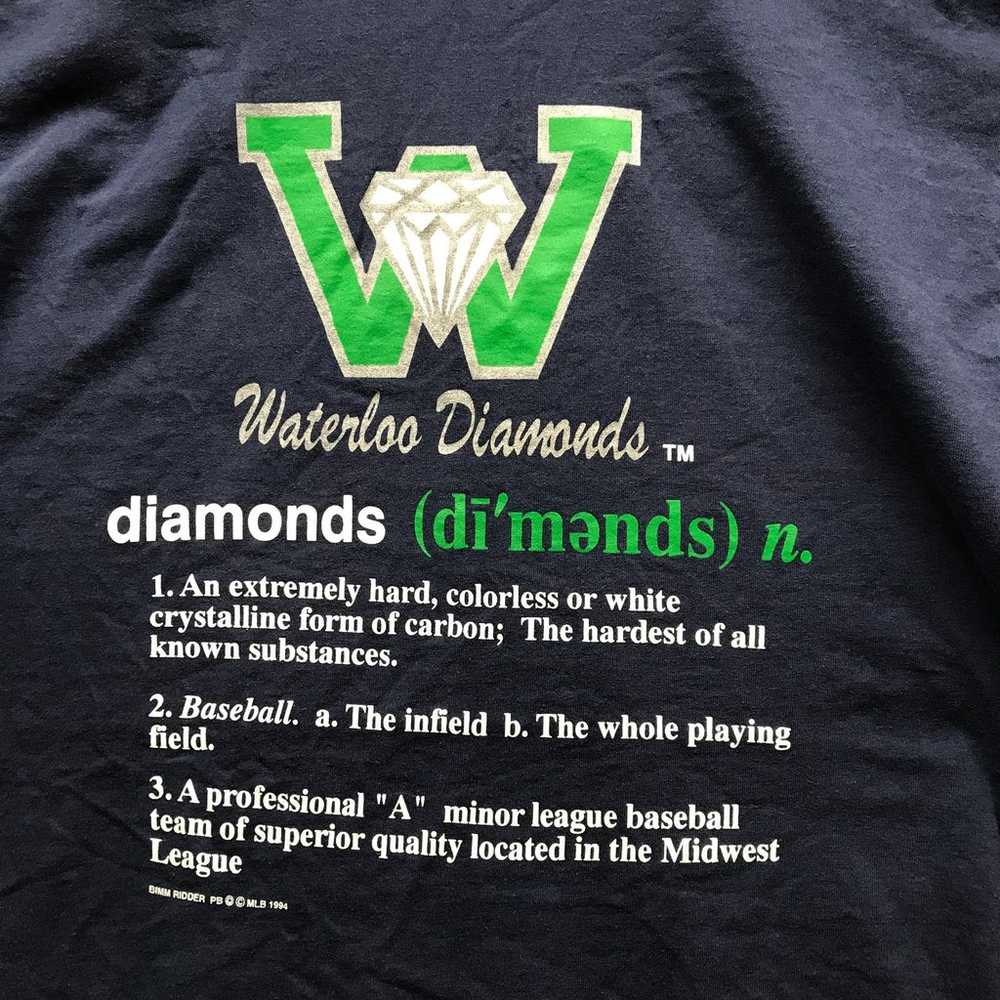 Vintage 1994 Waterloo Diamonds T-Shirt Men's XL S… - image 6