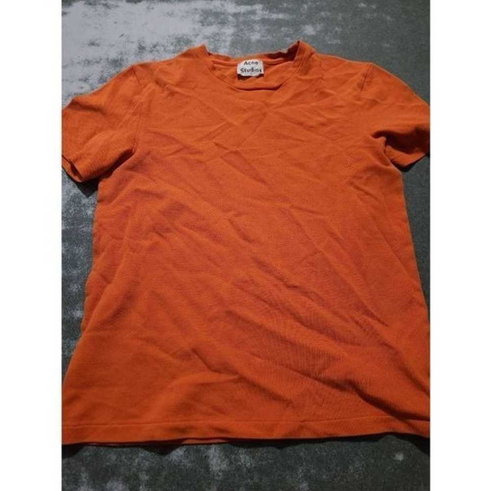 Acne Studios Mens Eddy Short Sleeve  orange TShir… - image 1