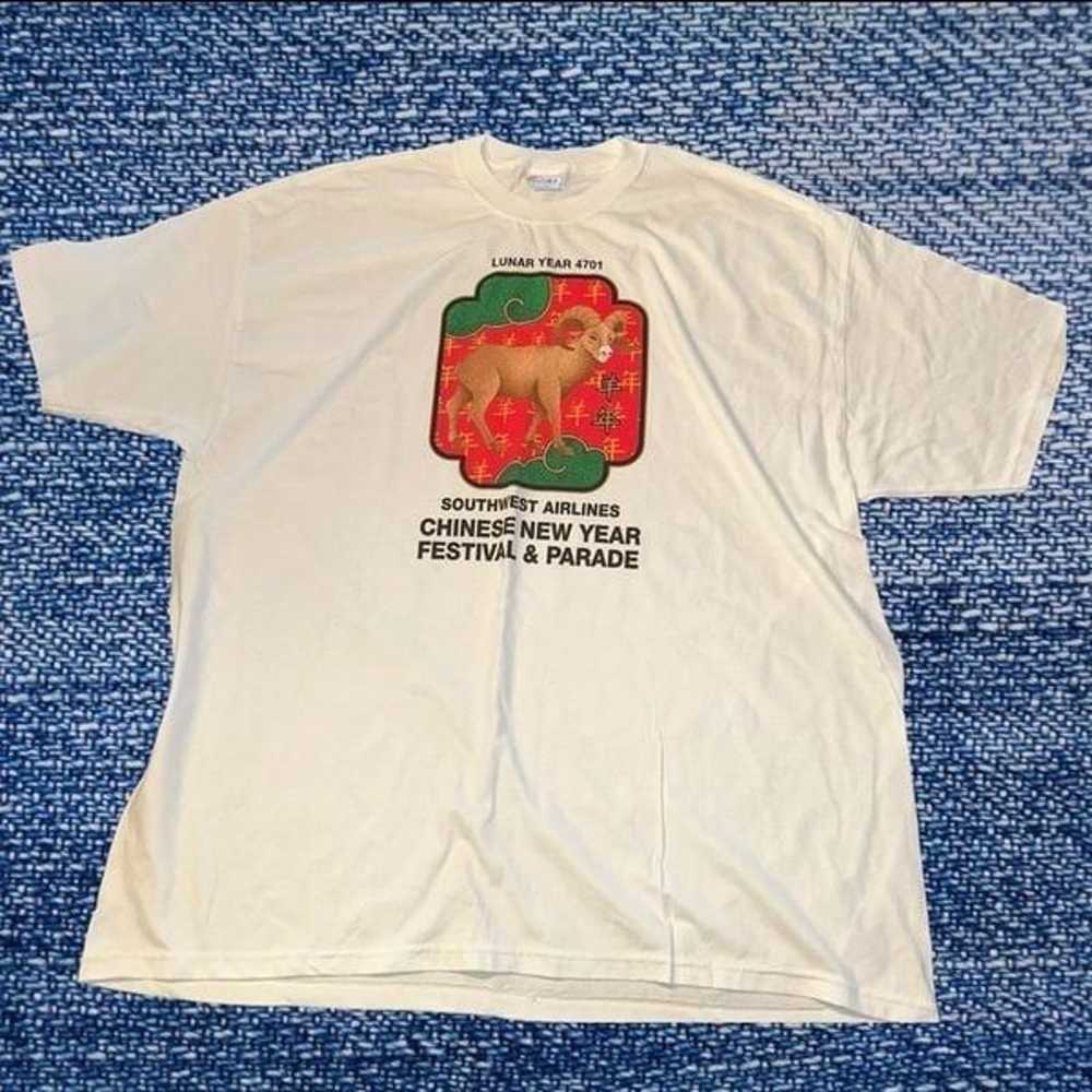 Vintage Chinese, new year festival T-shirt size X… - image 1